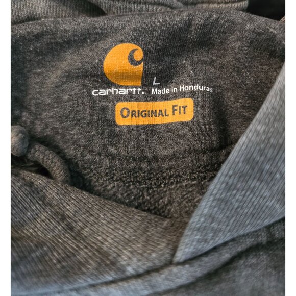 Carhartt Men Hooded Sweatshirt With Paint Marks Small Holes Distressed thrashed - Picture 10 of 14